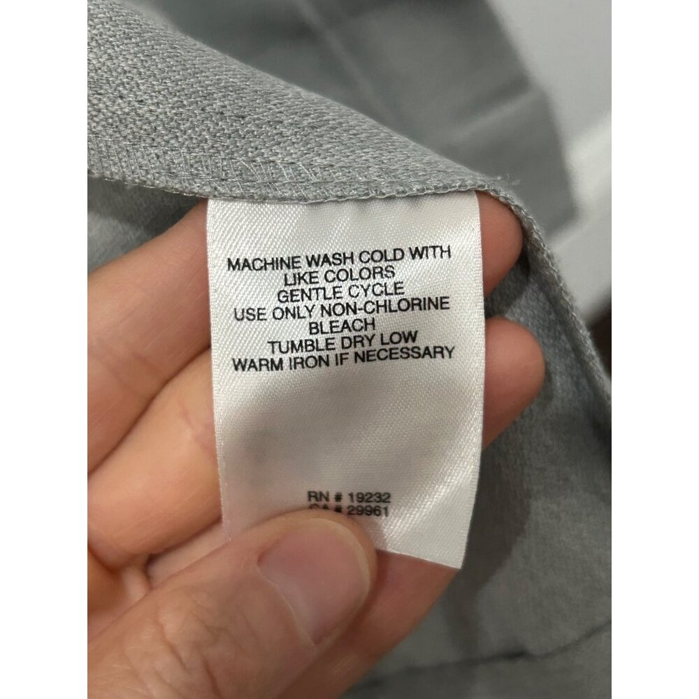 Alfred Dunner Womens Petite Blazer 16P 3/4 Sleeve Ruffled Trim Light Gray - Picture 7 of 8